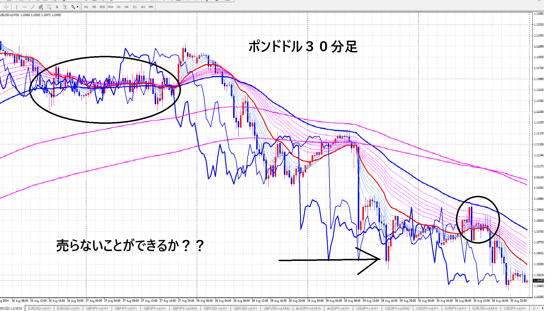 ユーロドル３０分足